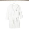 Personalized Linum Kids 100% Polyester SUPER PLUSH Double Brushed Hooded Bathrobe in Black Bookman Font - 3 of 3