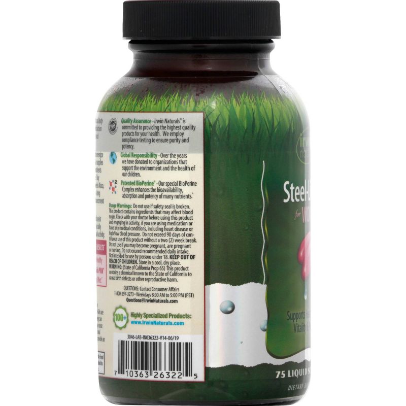 Irwin Naturals Steel-Libido for Women Dietary Supplement Liquid Softgels - 75ct, 3 of 6