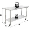 Stainless Steel NSF Commercial Work Prep Table Height Adjustable - 2 of 4
