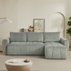 Modern Fabric?Convertible Sectional Sofa: 3-Seater L-Shaped Couch for Living Rooms, Apartments, Offices, and Small Spaces - 2 of 4