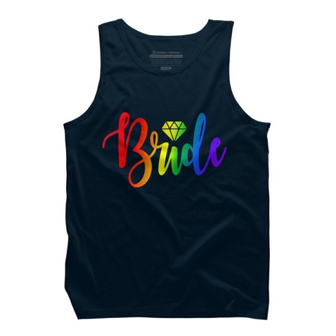 Design By Humans Bride Pride Rainbow Wedding By Anhanva Tank Top Navy Medium Target