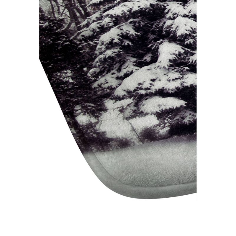 24&#34;x36&#34; Snow and Pines Bath Mat Black/Gray - Deny Designs, 4 of 8