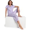 Casual Nights Women's Rayon Printed Short Sleeve Capri Pajama Set - 2 of 4