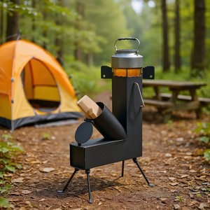 Resenkos 9.44"D x 17"W x 21.3"H  Camping rocket stove，for Outdoor Adventures, Efficient Cooking & Warmth, - 1 of 1