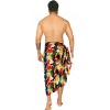 HAPPY BAY Men's Summer Long Vacation Sarong Beachwear Holidays Wrap Lava Lava Beach Cover Up Sarongs For Men One Size Multicolored, Floral - 3 of 3