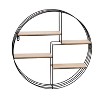 Honey-Can-Do Round Metal and MDF Wall Shelf Black: 4-Tier Hanging Shelves, Decorative Round Shelving, 20lb Capacity - 4 of 4