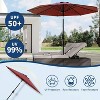 TackView 9FT Patio Market Umbrella with Crank Handle, Outdoor Table Octagon Umbrella with 8 Steel Ribs for Yard Poolside Deck - 3 of 4