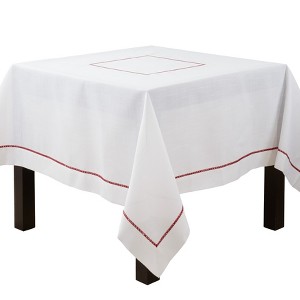 Saro Lifestyle Embroidered Border Design Tablecloth - 1 of 4