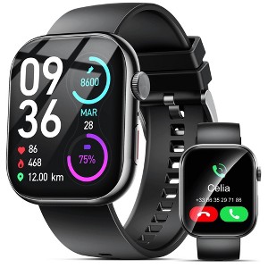 Smart Watch for Men Women, 2.01" HD Touchsreen, Bluetooth Calling, IP68 Water-Resistance, 180+ Sports Modes,, Fitness & Sleep Tracker, Android/iOS - 1 of 4