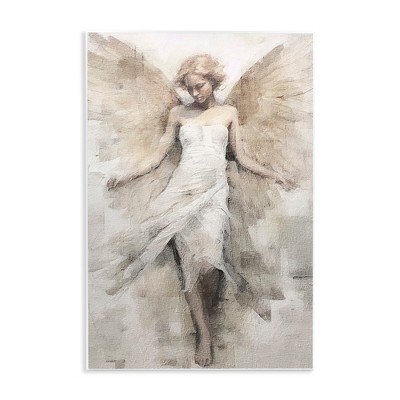 Stupell Industries Ivory Abstract Angel Wall Plaque Art