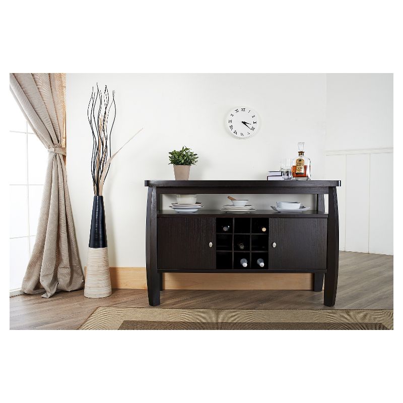 Angla Modern Bold Curved Dining Buffet Espresso - HOMES: Inside + Out, 4 of 7