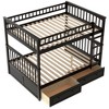 Kumasinova Twin-Over-Twin Bunk Bed with 2 Storage Drawers –  Solid Pine Wood Bed Frame, Convertible (Splits to 2 Beds), Fence-Shaped Guardrails - 4 of 4