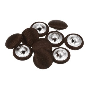 Unique Bargains Blouses Sweater Round Aluminum Cotton Fabric Cloth Covered Buttons 10 Pcs - 1 of 4