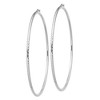 Black Bow Jewelry 2mm, Diamond Cut, XL Sterling Silver Hoops - 80mm (3 1/8 Inch) - 2 of 4