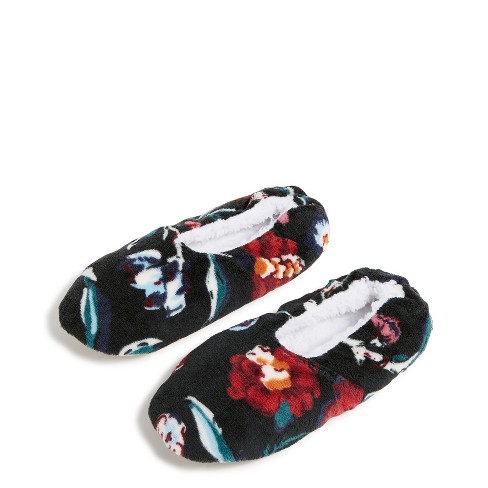 Vera Bradley Women's Fleece Cozy Life Slippers Perennials Noir : Target