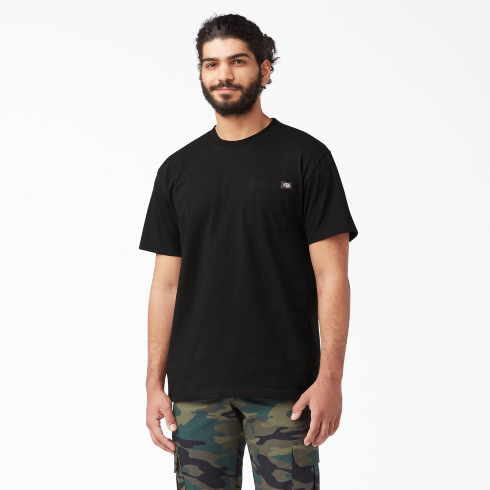UPC 029311303334 product image for Dickies Men's Short Sleeve Relaxed Fit Pocket T-Shirt - Black XXL: Heavyweight C | upcitemdb.com