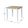 International Concepts Solid Wood Top Table - 2 of 4