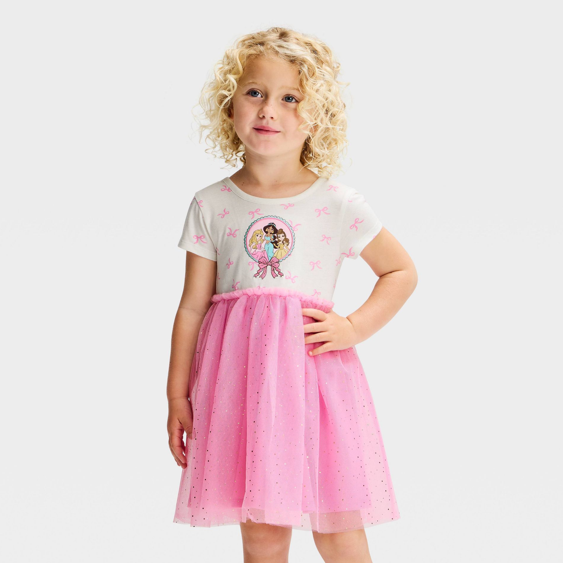 Toddler Girls' Disney Princesses Twirl Dress - Light Pink