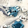 70 Pcs Christmas Ball Ornaments Set, Hanging Assortment Set, Merry Christmas Sign & Tree Toppers, Xmas Indoor Outdoor Party Home Decor, Blue/Silver - 2 of 4