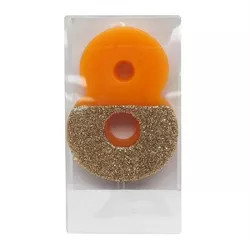 Number 8 Glitter Candle Orange/Gold - Spritz™