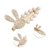 Unique Bargains Faux Pearl Camellia Hair Clips 1 Pc - 3 of 4