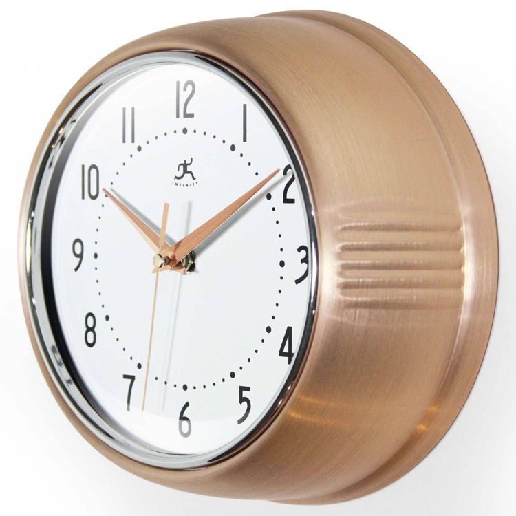 9.5" Retro Round Wall Clock - Infinity Instruments, 6 of 8