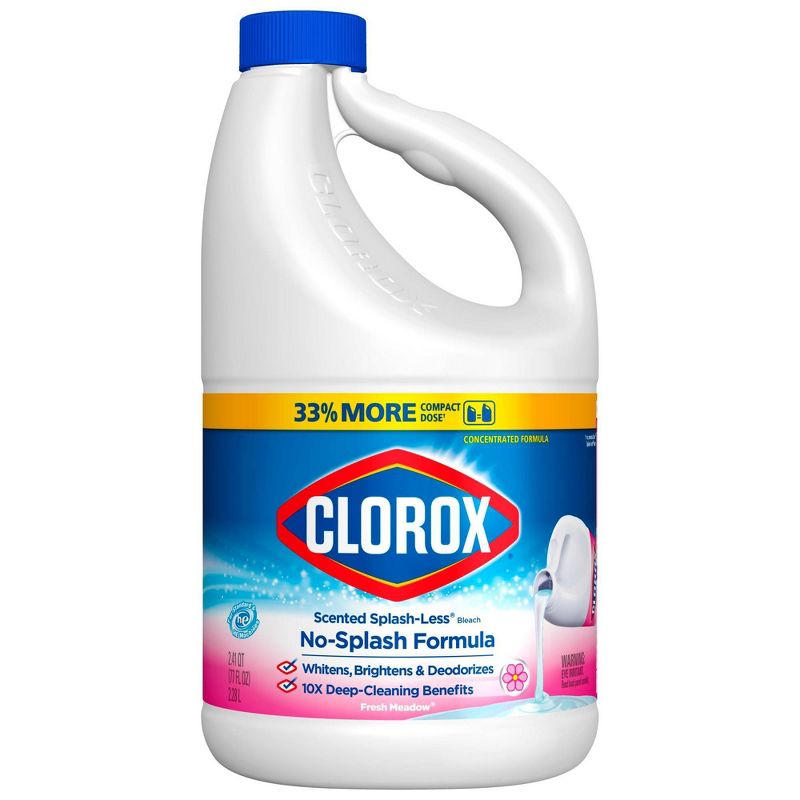 Clorox Splash-Less Liquid Bleach - Fresh Meadow - 77oz, 2 of 11
