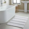 Knightsbridge Stylish And Comfortable All Season Traditional Wide Cut Design Cotton Bath Rug 21" X 34" White - 2 of 4