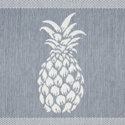 Blue Floral Blossom Low Pile Accent Rug