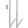 vidaXL 2 Telescopic Table Legs Adjustable Height 710 mm - 1100 mm Chrome - 2 of 4