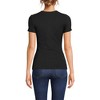 Lands' End Womens Short Sleeve Tugless Double Layer Crew Neck Knit Top - 2 of 3