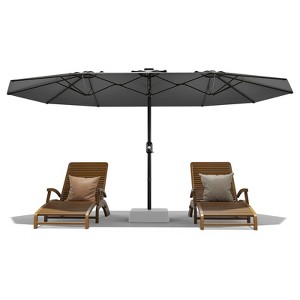 13ft Double-Sided Patio Umbrella with Crank & Tilt, UV99% Protection, Alloy Steel Frame, 6 Colors Available - 1 of 4