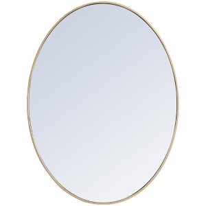 Elegant Lighting Metal frame oval mirror 40 inch in Brass - 1 of 4