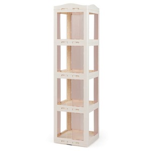 Costway 360° Spinning Bookcase with Swivel Base, 4-Tier Revolving Bookshelf Tower for Study - 1 of 1