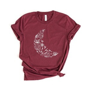 Simply Sage Market Women's Floral Moon Short Sleeve Graphic Tee - 1 of 3
