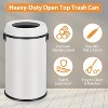 17 Gallon/65 Liter Trash Can, Stainless Steel Rubbish Bin, Commercial Grade Waste Container, Round Garbage Can for Home Office - 2 of 4