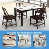 Resenkos Kitchen Table, Dining Table,45 Inch Rectangular Mid Century Dining Table with Faux Marble Tabletop for 4 People-Black & White - 2 of 4