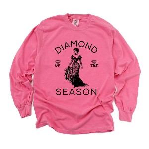 Simply Sage Market Women's Diamond Season Long Sleeve Garment Dyed Tee - 1 of 3