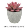 Unique Bargains Artificial Plants Plastic Pink 2.44"x2.44"x3.35" 1 Pcs - 3 of 4