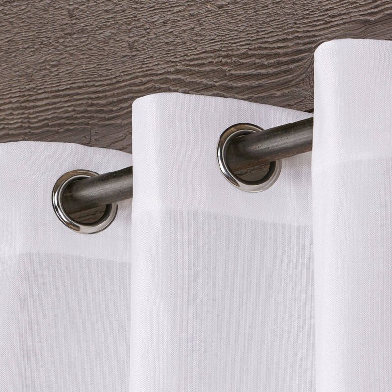 Set Of 2 Biscayne Grommet Top Light Filtering Window Curtain Panels - Exclusive Home, 4 of 9