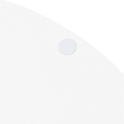Elegant Lipton 15.5" White and Silver Modern Round Decorative Tray