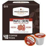 Fresh Roasted Coffee - Maple Crme Flavored Medium Roast Single Serve Pods - 48CT