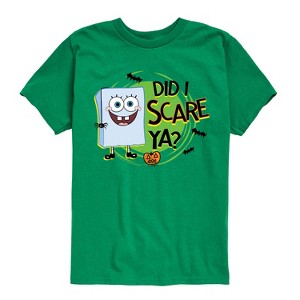 Boys' - SpongeBob SquarePants - Did I Scare Ya Short Sleeve Graphic T-Shirt - 1 of 4