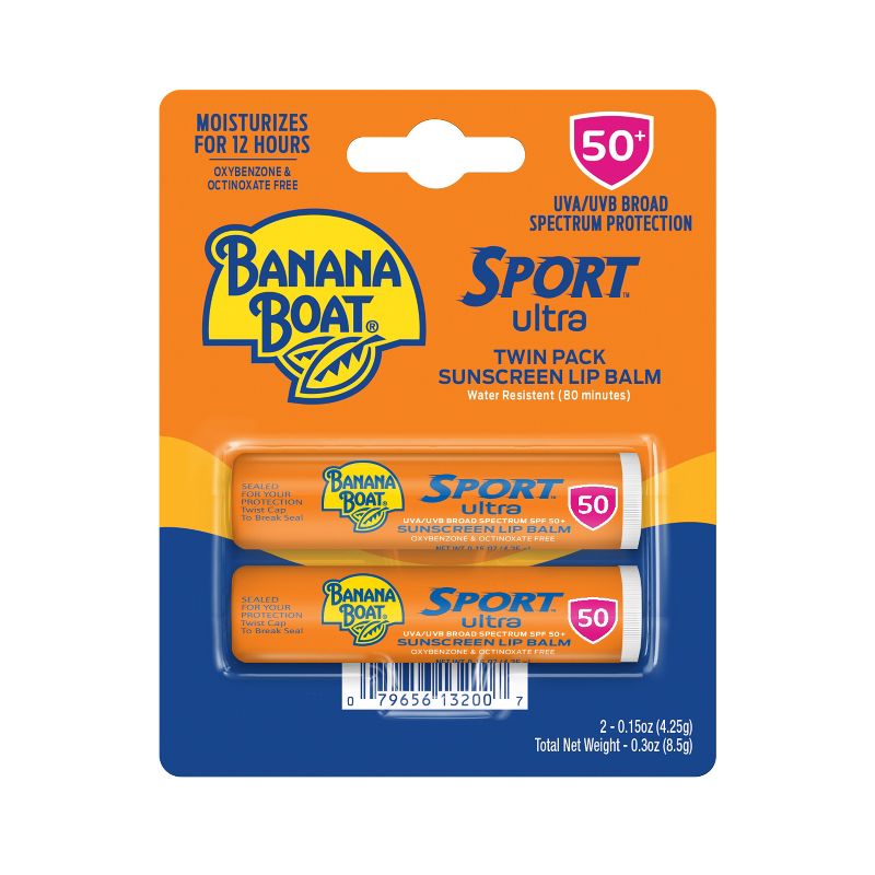 Banana Boat Ultra Sport Lip Balm - SPF 50 - 0.15oz/2ct, 1 of 11