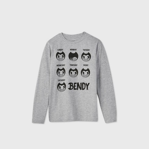 Boys Bendy And The Ink Machine Graphic T Shirt Gray Xs Target - 38 baby chain roblox
