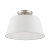 Livex Lighting Belclaire 1 - Light Flush Mount in  Brushed Nickel - 3 of 4