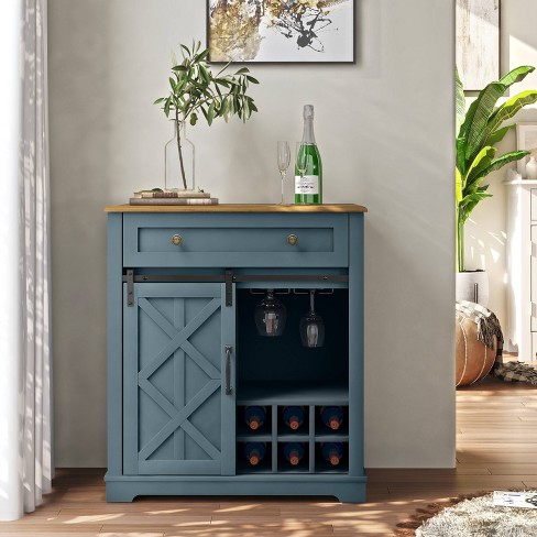 Festivo Wine Cabinet Lake Blue Target