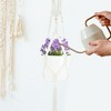 Unique Bargains Macrame Plant Hanger Woven Cotton Indoor Outdoor Decorative - 3 of 4