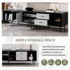 71"W Modern TV Stand TV Console Entertainment Center Media Console with Drawers, Cabinet and Open Shelves for TVs Up to 80", Black+Grey-ModernLuxe - 4 of 4