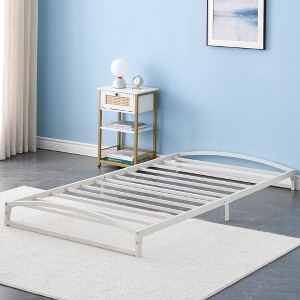 Bed Frame, Heavy Duty Metal Platform Low Bed Frame Twin, No Box Spring Needed, Noise Free, Easy Assembly - 1 of 4